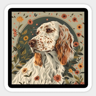 English Springer Spaniel in 80's Sticker